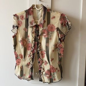 Anna sui silk blouse